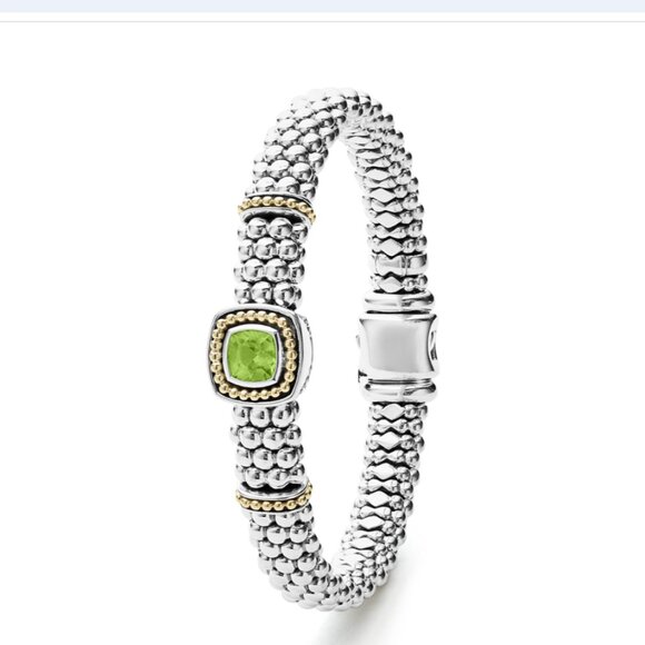 RIttenhouse Collection Peridot Caviar 18K 9mm Bracelet from Lagos - Picture 3 of 11